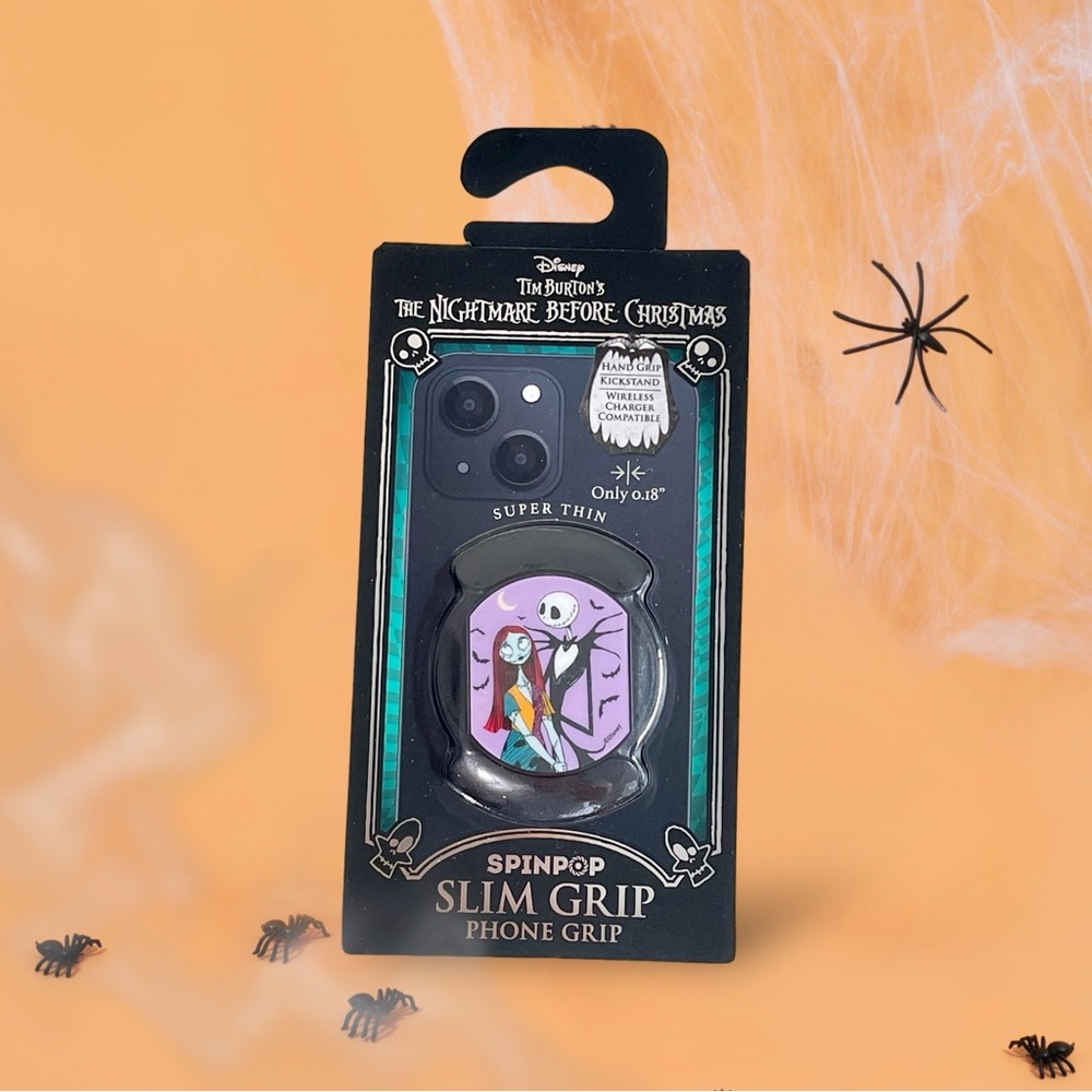 SpinPop~Slim Grip~The Nightmare Before Christmas~Phone Grip~Jack and Sally~NEW